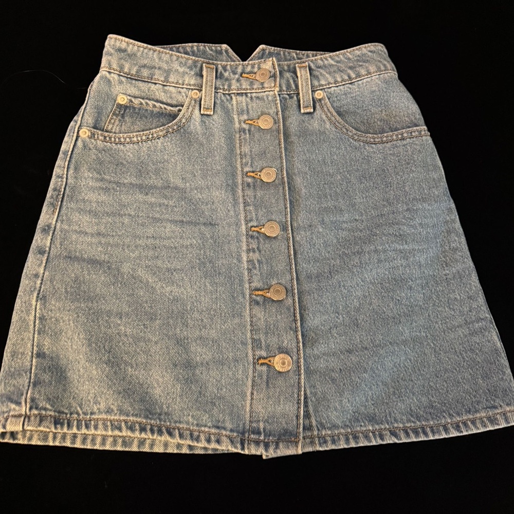 Levi's Blue A-Line Mini Skirt Casual